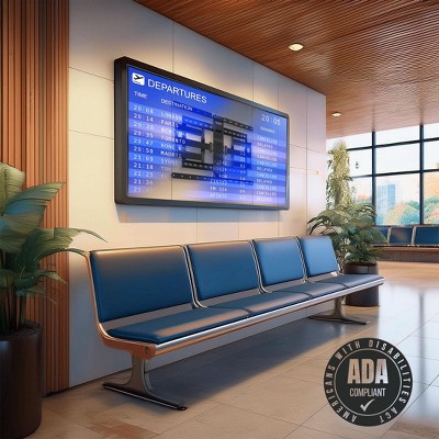 Ultra-Slim Full Motion Black Steel TV Wall Mount