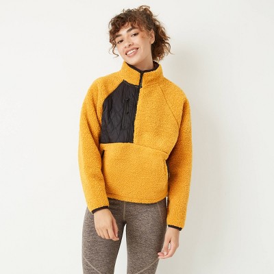 yellow sherpa pullover