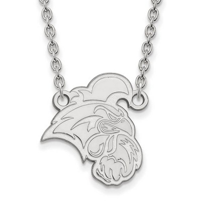 Black Bow Jewelry 10k White Gold Coastal Carolina Chanticleers NCAA Necklace 18 Inch