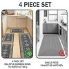 FURNIinspire Floor Mats 4 Piece Farmhouse Kitchen Rug Washable Area Rugs Non Skid Bohemian Mat for Hallway Entryway, Blue, 60"*20" - 4 of 4