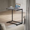 27 Inches C Shaped End Table, Side Table for Couch Slide Under, C Table Sofa Side End Table for Living Room - 2 of 4