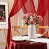 BRINJOY Delicate Dusty Pink Artificial Roses - 12 Long-Stem Silk Roses for Bridal Bouquets & Home Decor (50cm) - 2 of 4