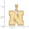 Black Bow Jewelry 14k Yellow Gold Nebraska Cornhuskers NCAA Large Pendant - 2 of 3