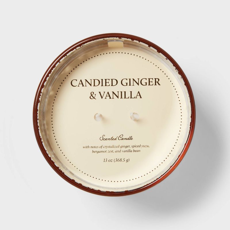 2-Wick 13oz Mercury Glass Candle Candied Ginger and Vanilla Tan - Threshold&#8482;, 4 of 5