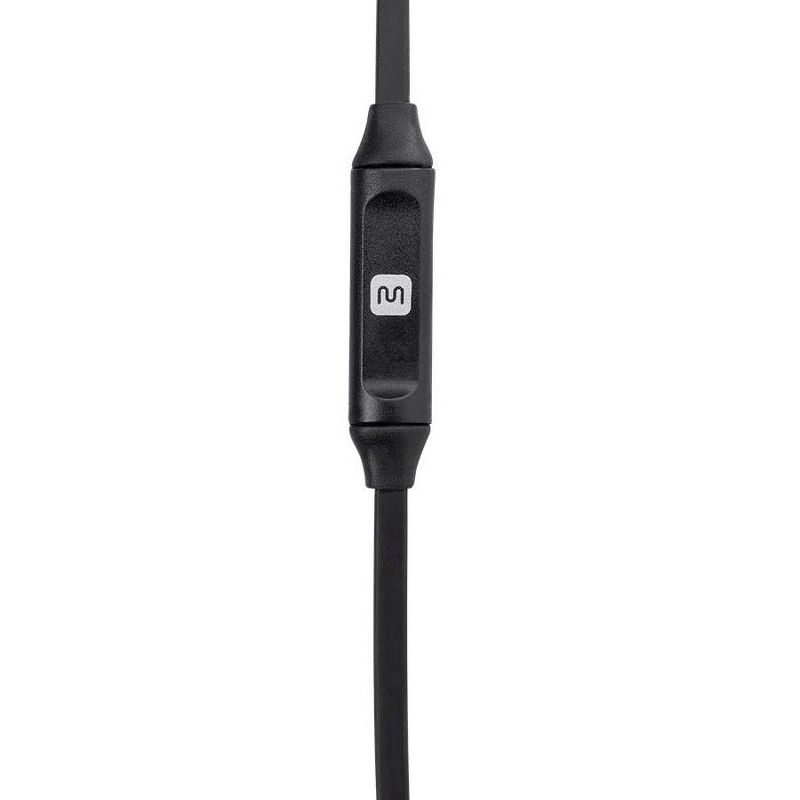 Monoprice Hi-Fi Reflective Sound Technology Earbuds Headphones - Black/Carbonite With In-Line Controller And Microphone, 4 of 6