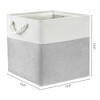 REGALWOVEN Square Fabric Collapsible Storage Basket Bin with Handle for Shelves Closet - 4 of 4