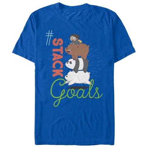 Men's We Bare Bears Stack Goals T-Shirt - Royal Blue - 2X Large