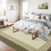 Washable Modern Bordered Rug Non Slip Low Pile Rug Soft Throw Floor Cover Abstract Foldable Indoor Carpet for Living Room Bedroom Playroom Nursery - 4 of 4