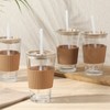 Mr. Coffee Sip Savvy 4-Pack 15oz Glass Tumblers with Lids and Straws - 3 of 4