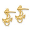 Black Bow Jewelry Petite Anchor with Rope Post Earrings in 14k Yellow Gold - image 2 of 4