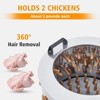 Chicken Plucker - Stainless Steel Poultry Processor with 106 Soft Fingers, 20 Inch Drum - 4 of 4