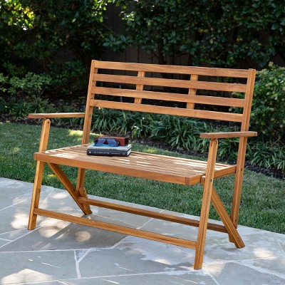  Ballidon Outdoor Bench Natural - Aiden Lane 