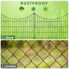 GOTGELIF Decorative Garden Fence Panels 10Pcs 23Ft Outdoor Rustproof Metal Barrier for Pets & Plants - 3 of 4