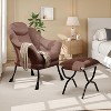 Garvee Lazy Chair with Ottoman, Ergonomic Lounge Armchair with Foldable Footrest and Removable Cover, Modern Small Space Chair - 2 of 4