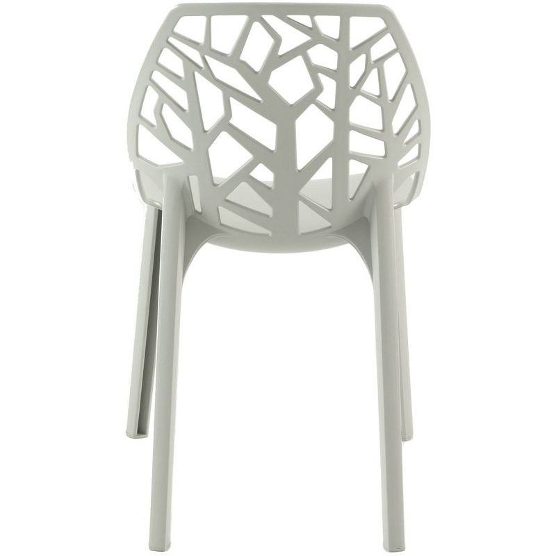 LeisureMod Cornelia Modern Plastic Dining Chair with Cut-Out Tree Design, 4 of 8