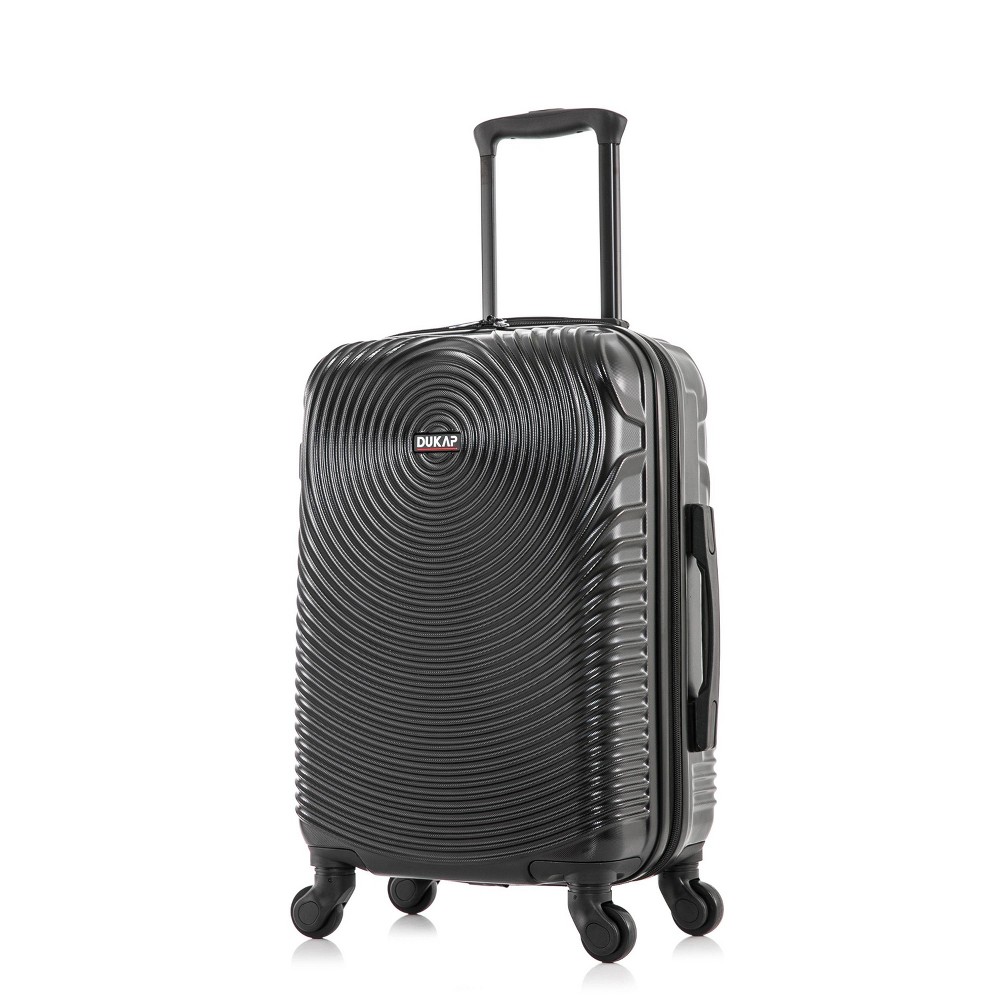 Photos - Luggage Dukap Inception Lightweight Hardside Carry On Spinner Suitcase - Black 
