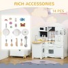 SEVOBAL Large Kids Play Kitchen with Appliances Storage Sink Refrigerator Oven for Pretend Play Gift for Boys and Girls, White, 32.3"*25.5"*34.3" - 2 of 4