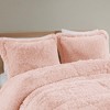 SEVOBAL Bedding Sets Twin XL Shaggy Long Fur Comforter Mini Set - Plush and Cozy for Modern Bedroom Comfort, Pink, 18.11"*9.45"*8.66" - 4 of 4