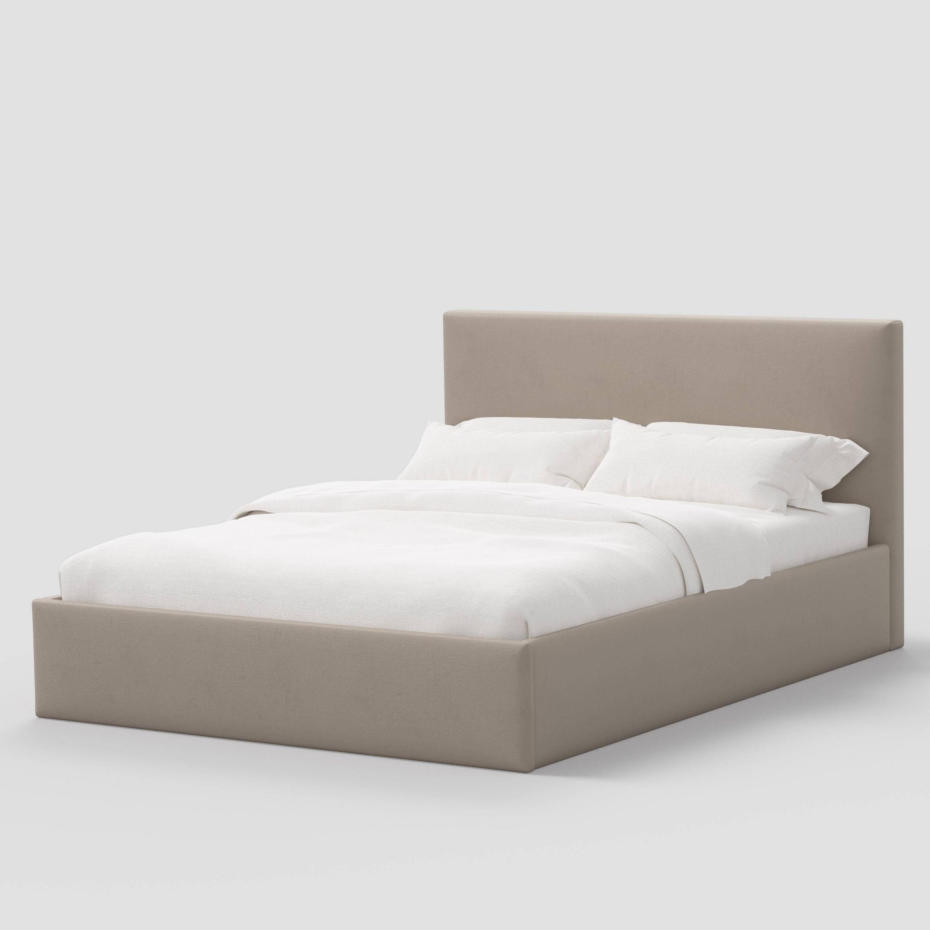 Full Square Low Platform Bed in Velvet Cocoa - Threshold™