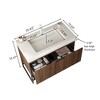 Osparple Bathroom Vanity with Sink,Bathroom Sink Vanity with Drawer and Open Shelf,36/30/24 inch Bathroom Sink Cabinet for Bathroom,Oak/Walnut - 3 of 4