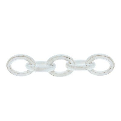 VIP Wood 21 in. White Linked Chain Decor