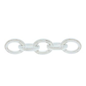 VIP Wood 21 in. White Linked Chain Decor - 1 of 4