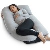 PharMeDoc Pregnancy Pillow, U-Shape Full Body Maternity Pillow, Jersey Cotton Cover - 2 of 4