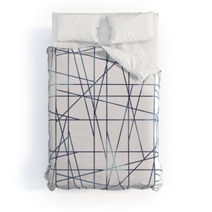 Architecture Indigo Gabriela Fuente Duvet Cover Set White/Blue - Deny Designs - 1 of 4