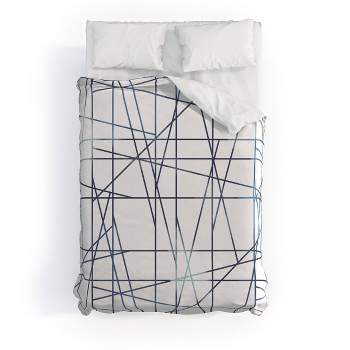 Architecture Indigo Gabriela Fuente Comforter Set White/Blue - Deny Designs