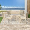 GDFStudio Delia Patio Boho Acacia Wood Dining Chairs with Rope Woven Back, (Set of 4) - 2 of 4