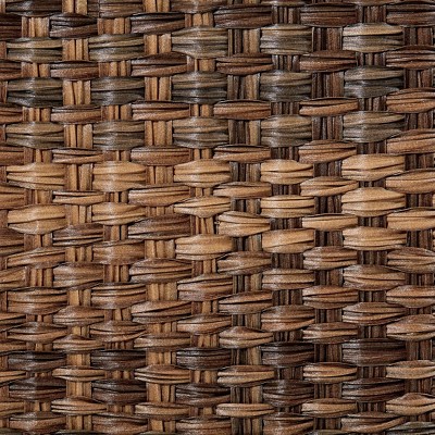 Mocha Brown Handwoven Wicker Double Laundry Hamper with Lid