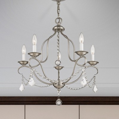 Brushed Nickel 5-Light Mini Candle Chandelier