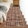 Washable Rug Modern Plaid Rug Non Slip Non Shedding Rug Low Pile Rugs Foldable Indoor Carpet for Living Room Bedroom Study Room Guest Room Playroom - 4 of 4