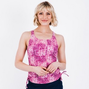 Calypsa Women's Maya Tankini Swim Top With Built-in Bra - 1 of 4