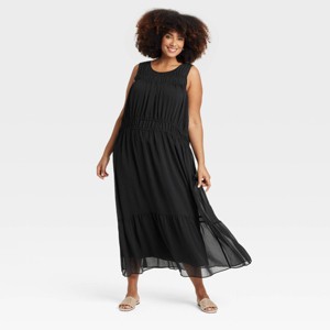 Women's Sheer Chiffon Maxi Dress - A New Day™ - 1 of 3