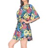 LA LEELA Women's Beachwear Summer Swim Beach Dress Cover Ups for Swimwear Women Plus Size Fall Swimsuit Coverups for Women Tops 2X-3X Multi, Fish - image 3 of 4