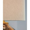 Signature Design by Ashley Jadstow Table Lamp Black/Brown: Contemporary Two-Tone, Metallic Finish, Cotton Linen Shade - 3 of 4