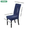 Unique Bargains Waterproof Jacquard Elastic Band Durable Dining Chair Slipcovers - 3 of 4