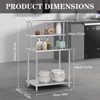 COZONY Stainless Steel Work Table with Overshelves, Heavy Duty Prep Table Kitchen Countertop with Adjustable Storage - 3 of 4