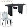 9-Piece Dining Set with MDF Table and 8 PU Chairs - 4 of 4