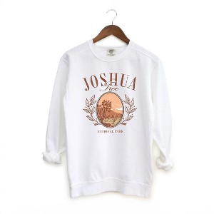 Simply Sage Market Women's  Garment Dyed Graphic Sweatshirt Joshua Tree Grunge - 1 of 2