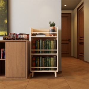 YONWAY Wood Small Bookshelf with Stand, 3 Shelf with Storage, Anti-Drop Rails, Open Organizer for Bedroom, Living Room (Natural Wood) - 1 of 4