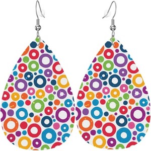 Earrings for Women,Leather Earrings Dangle Lightweight Teardrop Earrings Jewelry for Women - 1 of 4