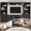 112.5" Entertainment Wall Unit with 13 Shelves, 8 Drawers and 2 Cabinets, Multifunctional TV Stand for TVs Up to 70", 4L-ModernLuxe - 4 of 4