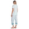Casual Nights Women's Short Sleeve Floral Capri Pajama Set - 3 of 4