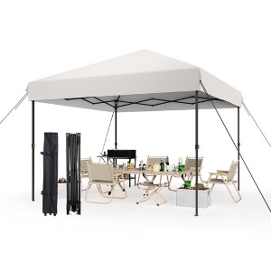 CuisinSmart 10x10 FT Heavy Duty Pop Up Canopy Tent with 1 Removable Mesh Sidewalls, One Person Setup Commercial Shelter for Events, Parties, Camping - 1 of 4