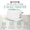 Haden Chelsea 2 Slice Wide Slot Stainless Steel Toaster for Bagels or Waffles with Adjustable Browning Control & Non-Slip Feet, Ivory & Chrome - 2 of 4