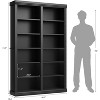 74.5" Tall Bookshelf with Double Storage, 6-Tier Bookshelves with 12 Cubbies, Wide Freestanding Bookcases for Livingroom - 3 of 4