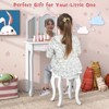 Tangkula Kids Vanity Table and Chair Set Princess Makeup Table with Stool Removable Tri-Folding Mirror - 2 of 4