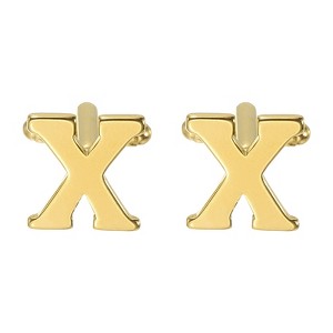 Unique Bargains Men Weddings Gift Classic Alphabet Cuff Links with Box 2 Pcs - 1 of 3